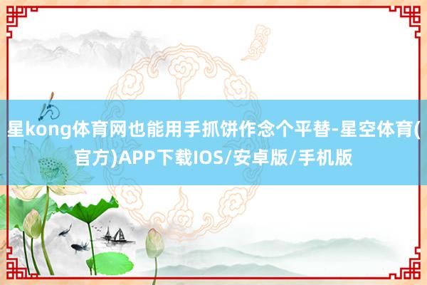 星kong体育网也能用手抓饼作念个平替-星空体育(官方)APP下载IOS/安卓版/手机版