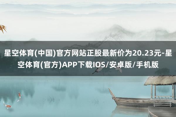 星空体育(中国)官方网站正股最新价为20.23元-星空体育(官方)APP下载IOS/安卓版/手机版
