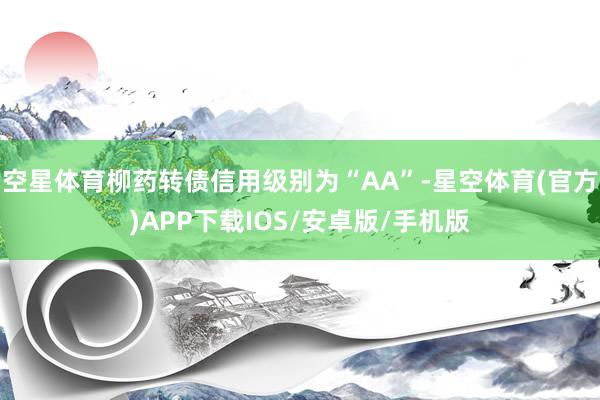 空星体育柳药转债信用级别为“AA”-星空体育(官方)APP下载IOS/安卓版/手机版