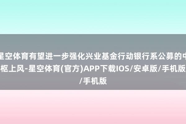 星空体育有望进一步强化兴业基金行动银行系公募的中枢上风-星空体育(官方)APP下载IOS/安卓版/手机版