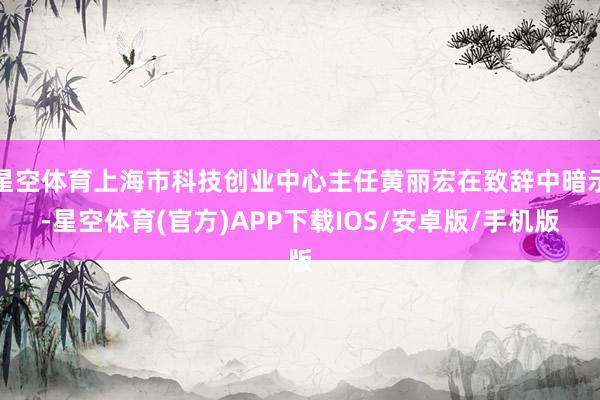 星空体育上海市科技创业中心主任黄丽宏在致辞中暗示-星空体育(官方)APP下载IOS/安卓版/手机版