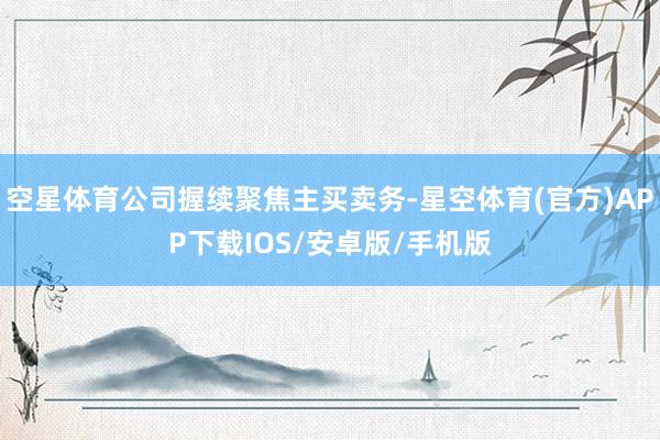 空星体育公司握续聚焦主买卖务-星空体育(官方)APP下载IOS/安卓版/手机版